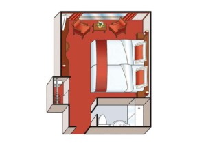 アマデウス・ブリリアント B-1キャビン フレンチバルコニー付き 15m²（2）